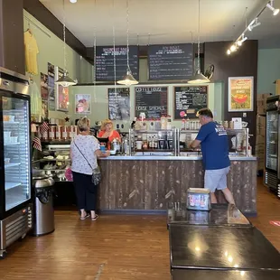 customers at the counter