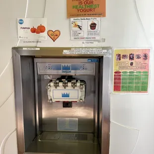 a frozen yogurt machine