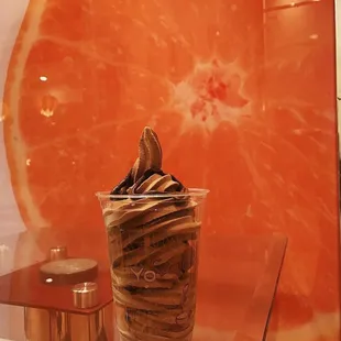 Frozen yogurt chocolate