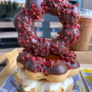 Donut stack dreams!  Soft mochi texture with a crunch you'll love.