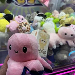 Won an octopus doll from the claw machine