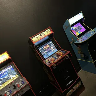 a row of arcade machines
