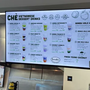 New menu looks yummy