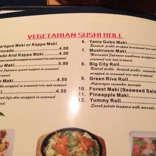 Vegetarian sushi!