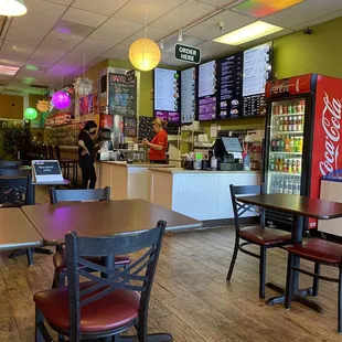 the interior of a restaurant
