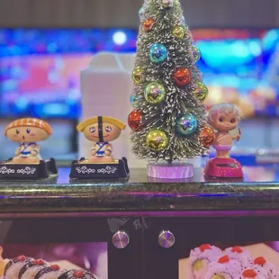 Decor at Yo Sushi was festive and fun