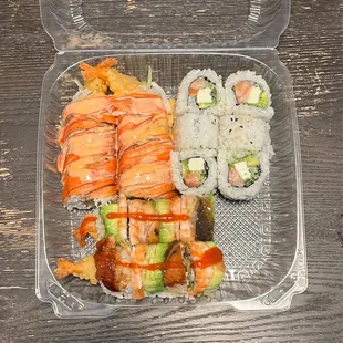 Awesome roll, Crab Mania Roll, Philadelphia Roll