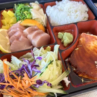 Sashimi with Salmon Teriyaki