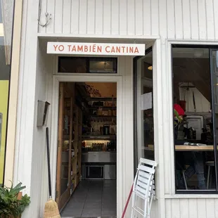 the front of the store