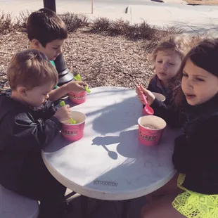 Outdoor seating at YoYo Berri