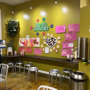 the interior of a yogurt shop