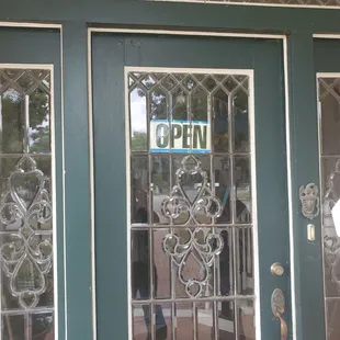 Door says open. It's not