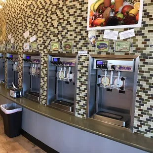 Great options for frozen yogurt.