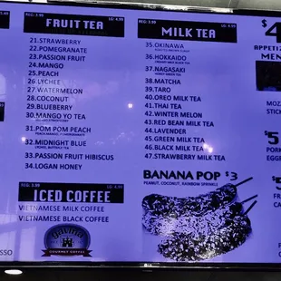Current menu