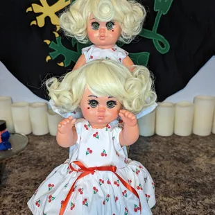 Double your fun! Refurbished Tonka Color Change dolls into cute 1950s inspired baby dolls ready for a new home!