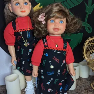 Reburbished 23" My Twinn dolls with new eyes, makeup, handmade outfits, wigs, and all smiles!