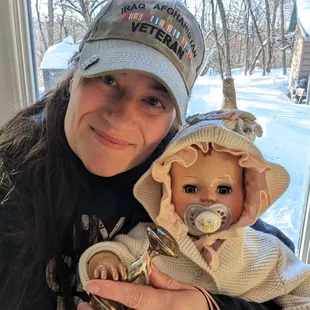 Gorgeous 1940s 23" Magic Skin doll fully restored! BTW, We're WOMEN VETERAN OPERATED!