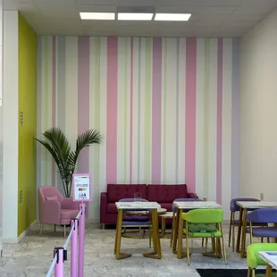 The corner seating area