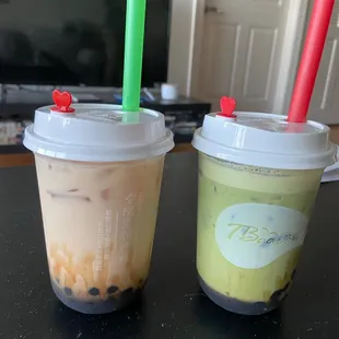 Brown Sugar Green Milk Tea