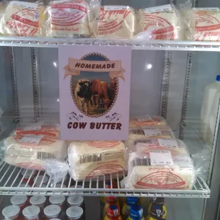 a display of cow butter