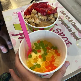 a bowl of fruity yogurt