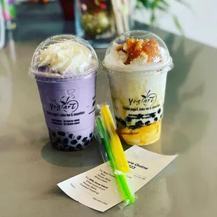 Taro frozen blend &amp; Milk snow Blend