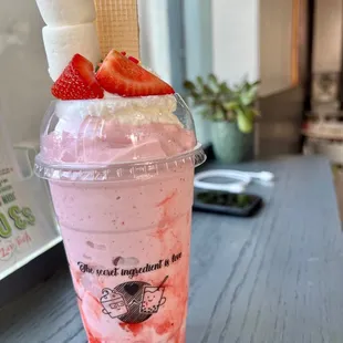 Strawberry milkshake