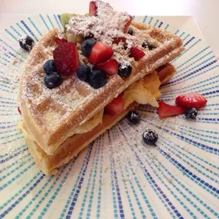 Seasonal Creme Brûlée Waffles