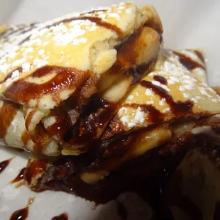 This is my nutella,chocolate,banana crepe it is so good