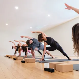 Light and spacious yoga room