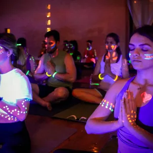 yoGLOW second Saturdays with Annie Smith. Neon + Music + Flow
