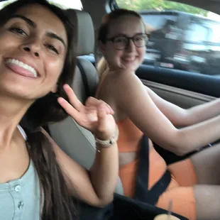 On my way to my first class! Best friend instilling healthy habits and getting me to class