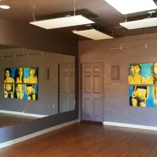 The heated room at Yoga Studio Satya. This studio room is where we hold our Heated Vinyasa and Hot 60 Yoga classes.