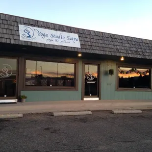 Beautiful sunset at Yoga Studio Satya in Colorado Springs.