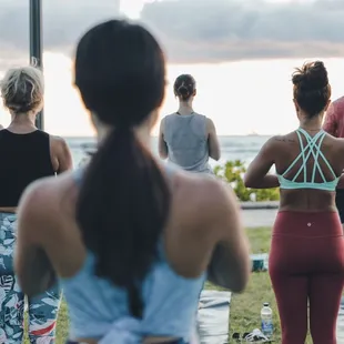Yoga by the beach