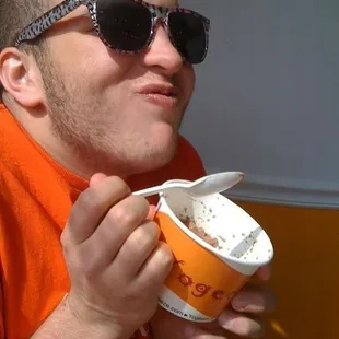 a man wearing sunglasses