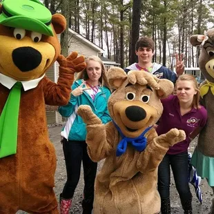 Yogi Bear, Cindy Bear,  Boo Boo, and Jellystone Park staff. We just want to have fun!