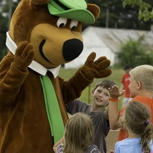 Daily visits with Yogi Bear and friends.