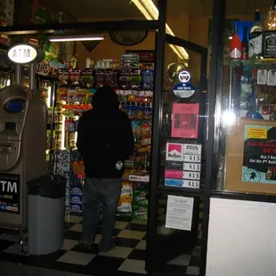 Through the front door.