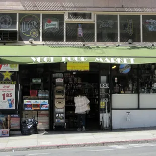 a storefront on a street corner