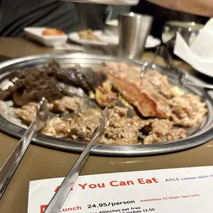 a plate of food on a table