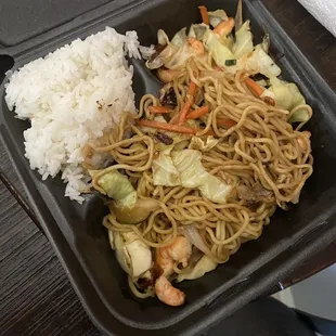 Shrimp Butter Garlic Noodles Great noodles, but minimal amounts of shrimp. Could have used a side sauce as it was a little dry.