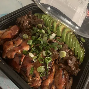 Chicken &amp; Beef Teriyaki Bowl