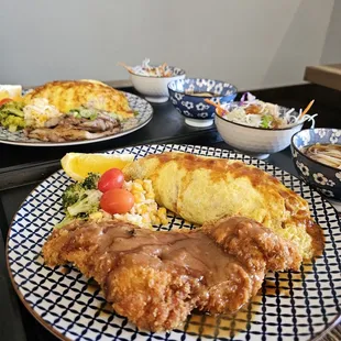 a plate of food on a table