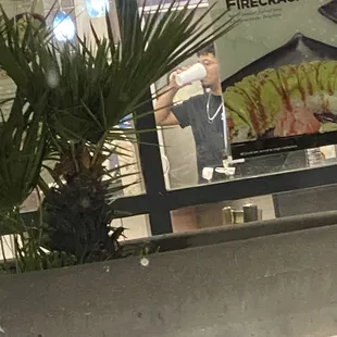 &quot;Mark&quot; enjoying a Drink after locking me outside with more than 20 min left before closing.