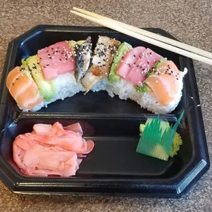 Giant freaking rainbow roll :)