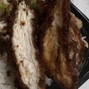 Thanks for the burnt and dry Katsu chicken..