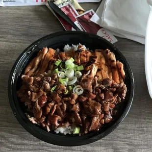 Chicken &amp; Beef Teriyaki Bowl