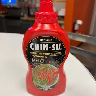 a bottle of hot sauce