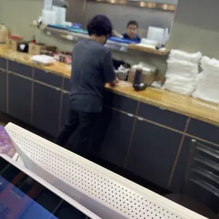 The owner. Who apparently has something against "my people" from what she yelled at me.